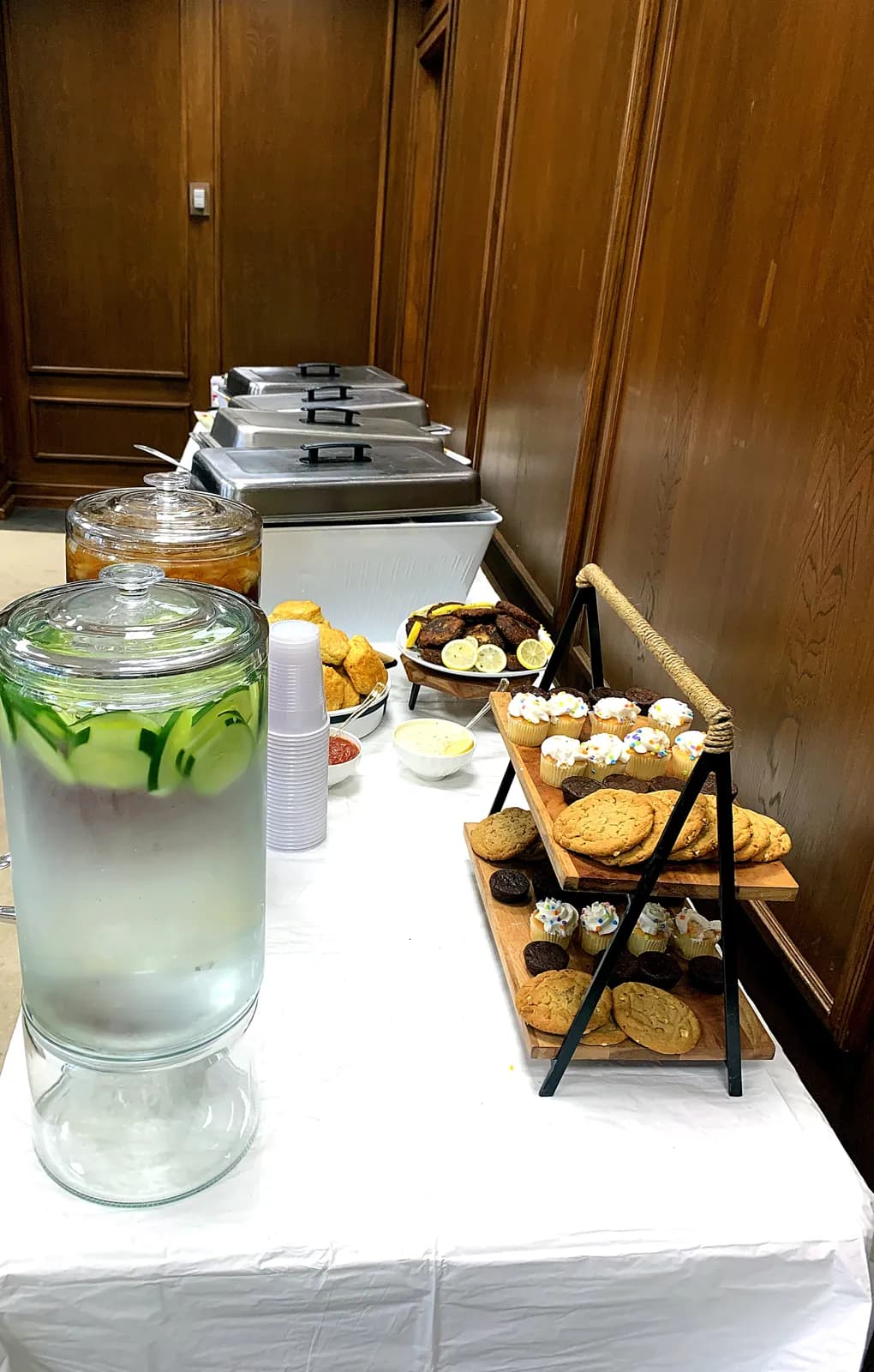 Catering buffet spread